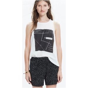 MADEWELL "You are here" Antique White Sleeveless Tank Top